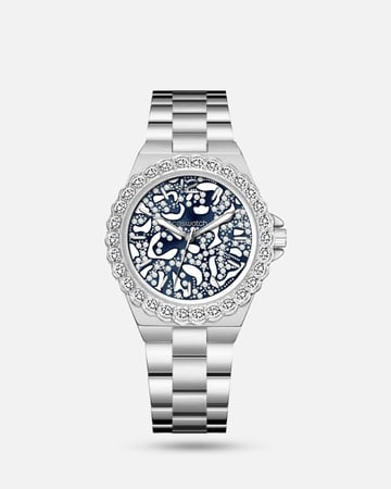 ساعة نسائية بفصوص  الزركون البراق أصل الفخامة