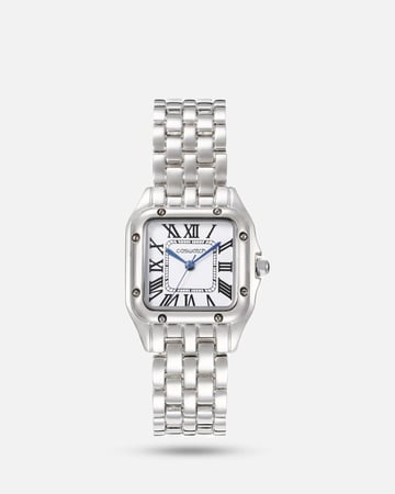 ساعة نسائية بلون فضي أصل الفخامة