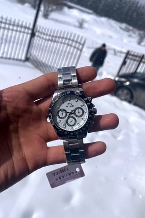 ساعات كلاسيك رجالي باللون الفضي -دايتوانا