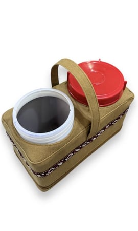 طقم علب برطمان مزدوج 2 علبة مزوده بشنطة للحفظ