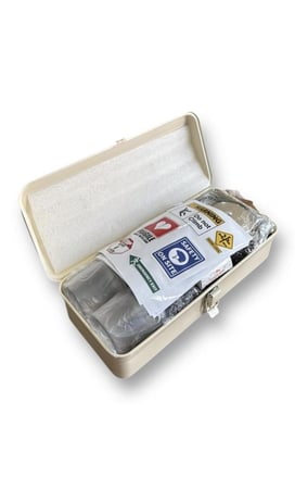 شنطة شاي حديد متكاملة لون بيج