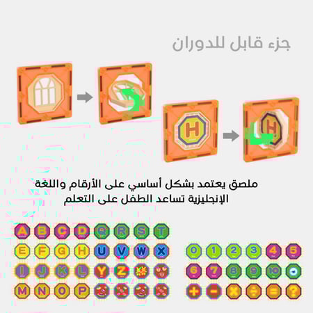 العاب المغناطيس انابيب والتتبع البصري 75 قطعة