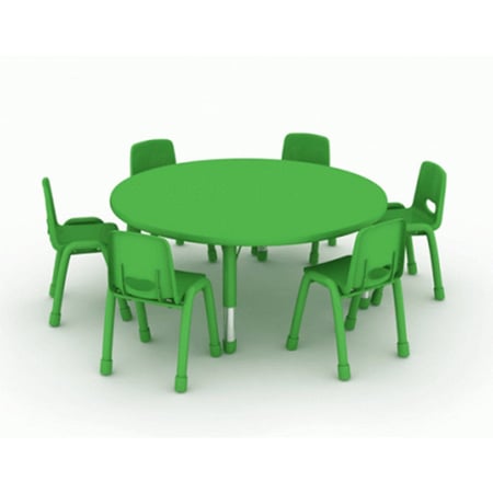 طاولة دائرية خشبي  قطر 120 سم لا يشمل الكراسي - احمر