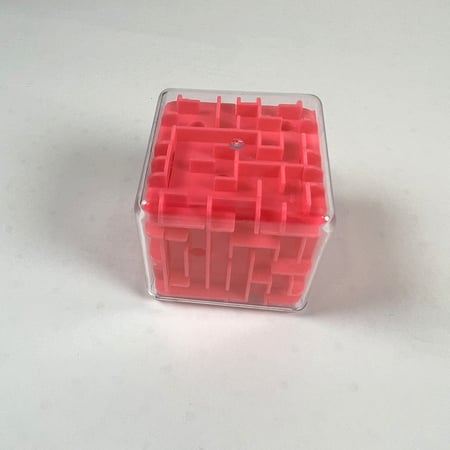 مكعب متاهة الكرة الفضية صغير - لعبة ذكاء