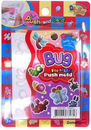 قوالب مرنة لتشكيل صلصال بأشكال حشرات ملونة للأطفال - ألعاب تعليمية