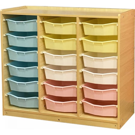 وحدة تخزين بارتفاع 96 سم مع 18 ادراج