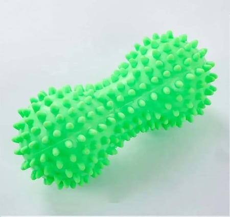 كرة تدليك بكورتين مدببة شكل حبة الفول السوداني - اخضر