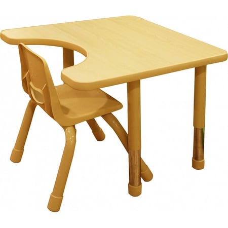 طاولة فردية خشبي 70X70 سم لا يشمل الكراسي - رملي