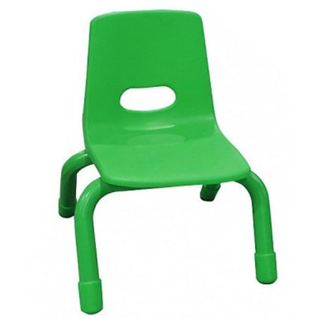 كرسي بلاستيكي مع هيكل معدني للحضانات والمدارس