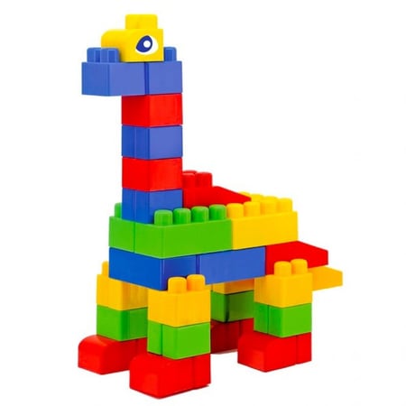 مجموعة مكعبات كبيرة وملونة مصنوعة من خامات آمنة للأطفال