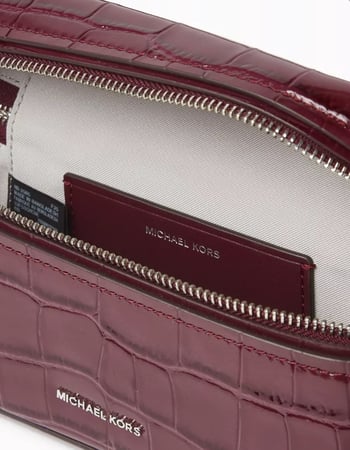 شنطه مايكل كورس جانا عنابي جلد تمساح