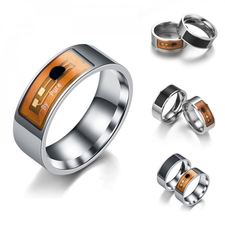 خاتم ذكي لجميع أنواع الهواتف الذكية مع خواص متعددة مقاوم للماء مصنوع من التيتانيوم