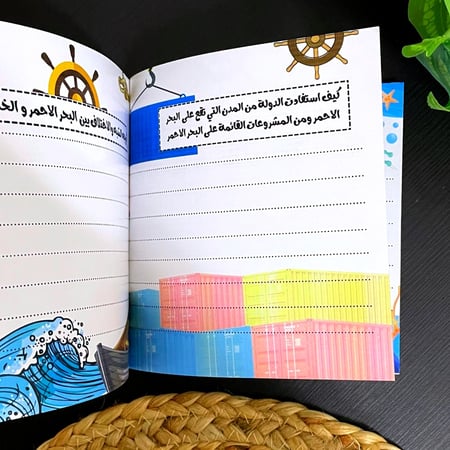 مطوية وحدة بحار ومحيطات " البحر الاحمر " لغتي ثالث ابتدائي الترم الثاني