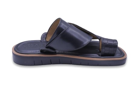 حذاء شرقي إيطالي تمساح اسود من فلورا