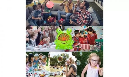 منفاخ فقاعة اتوماتيكي شكل ضفدع