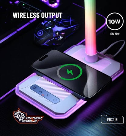 اضاءة مكتب العاب مع قاعدة شحن RGB