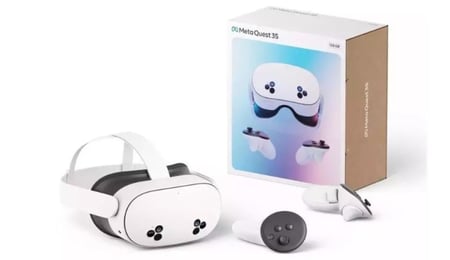 نظارة الواقع الافتراضي Meta Quest 3S بسعة 128 جيجابايت