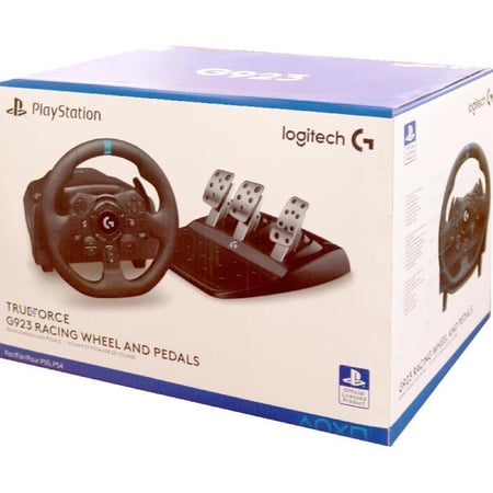 دركسون لوجيتيك G923 قوة المحاكاة الحقيقية عجلة قيادة للالعاب مع الدواسات