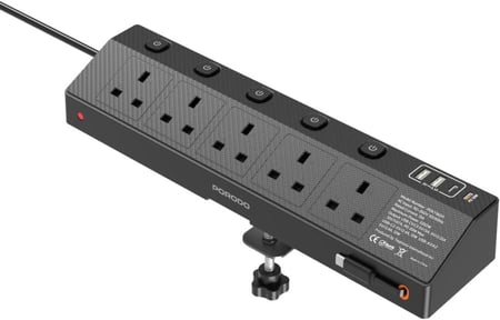 توصيلة بورودو مع مقبس مثبت للطاولة جودة عالية - 2 متر