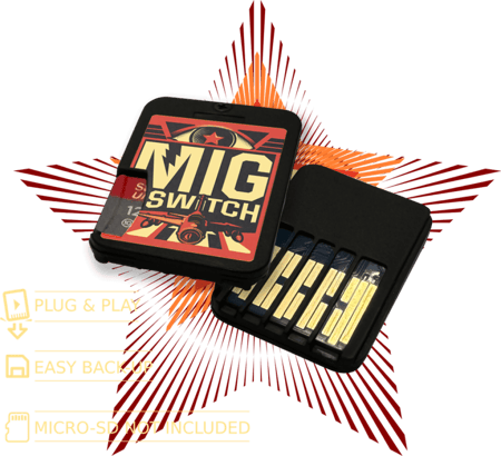 قطعة العاب لنتندو 2 Mig Switch V2 مبرمجة مع العاب متوافقة مع نينتندو سويتش