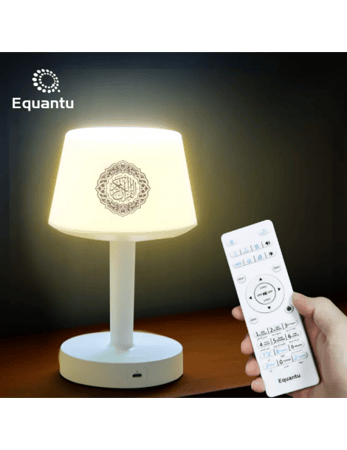 مصباح مكتبي مكبر صوت سماعة أذان - أبيض