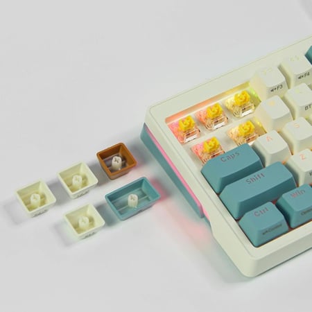 keyboard ZA68 Pro  yellow and grey 68%