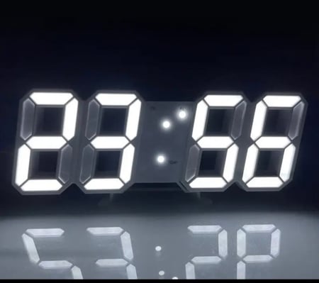 ساعة رقمية ثلاثية الابعاد LED