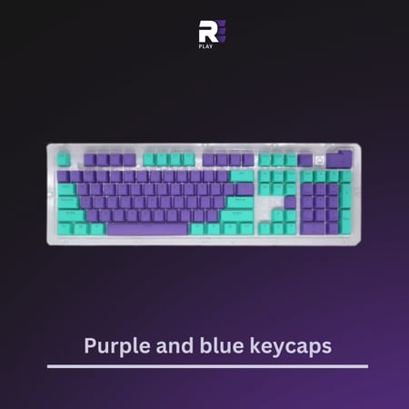كي كابس ازرق وبنفسجي - keycaps  Blue and purple