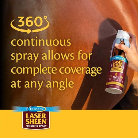 بخاخ ليزر شين بخاخ لمعان وفك تشابك للخيول يدوم حتى 7 أيام | Laser Sheen Finishing Spray