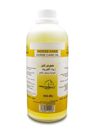 زيت الكبريت هورس كير – ترطيب عميق وتغذية لشعر الخيل ولمعان صحي طبيعي , عبوات 500 مل - 1 لتر   Horse Care Oil
