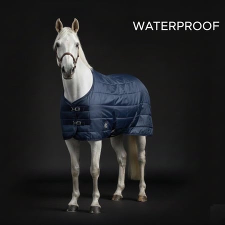 بلانكيت خيل ضد الماء بدون رقبة – كحلي | مقاسات متعددة