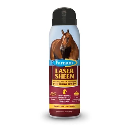 بخاخ ليزر شين بخاخ لمعان وفك تشابك للخيول يدوم حتى 7 أيام | Laser Sheen Finishing Spray