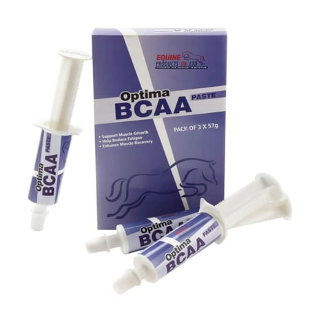 مكمل غذائي احترافي على شكل معجون سريع الامتصاص لدعم العضلات والأداء الرياضي للخيول - 57جم | Optima BCAA Paste