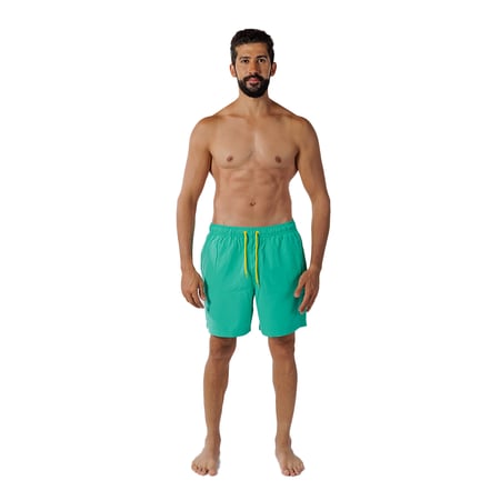 شورت أخضر مزرق بالأصفر