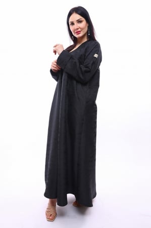 عبايه جاكار ملون كحلي