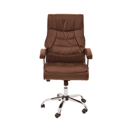 كرسي دوار جلد بني من كاما  DTBXH-9250