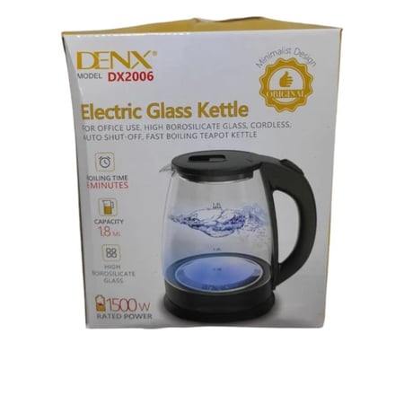 غلاية كهربائية زجاجية 2006 بتصميم عصري