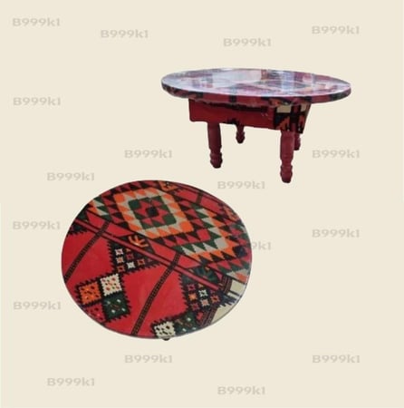 طاولة خشب ملبس قماش سدو مقاس 50سم