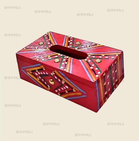 منديل خشب الوان يدوي