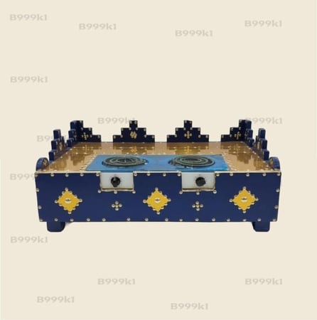 منقل خشب  عينين كهرباء مقاس 70*50*30