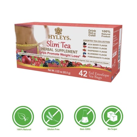 شاي هايليز - مكمل عشبي لفقدان الوزن ينظف ويزيل السموم - 42 كيس شاي