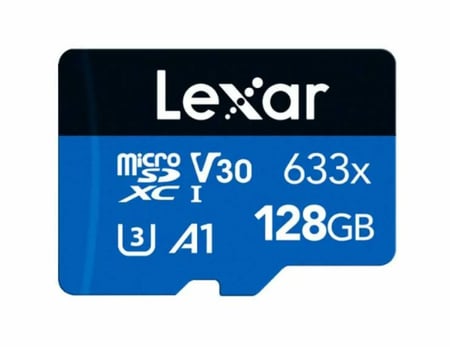 بطاقة ذاكرة 128 جيجا لكسار High-Performance 633x بسرعة قراءة 100ميجابايت/ثانية وسرعة كتابة 45 ميجابايت/ثانية