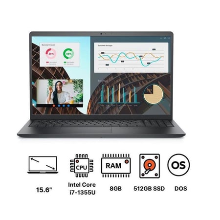 لاب توب ديل فوسترو 3530، انتل كور i7- 1355U، هارد 512 جيجا SSD، رام 16 جيجا،