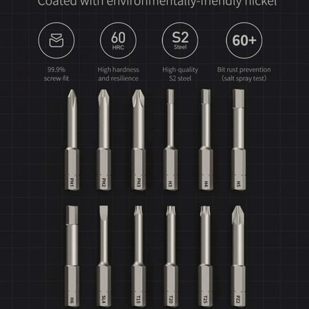 مفك براغي هوتو لاسلكي مع 12 برغي ازرق