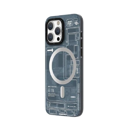 كفر حماية يونغ كيت تك ماج سيف ايفون 15برو ماكس - رمادي