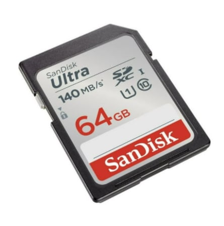 بطاقة ذاكرة سانديسك ألترا بلس 64 جيجابايت SDXC UHS-I SanDisk Ultra Plus 64GB SDXC UHS-I Memory Card