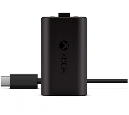 بطارية متوافقة مع وحدات تحكم اكس بوكس مع سلك اسود