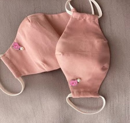 كمامة باكسسوار + لؤلؤ - Mask accessories + Pearl