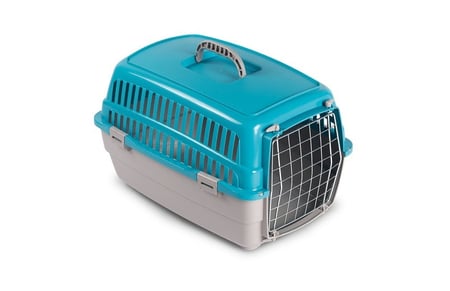 حامل بباب معدني للقطط و الكلاب