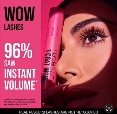 مسكرة رموش هدى بيوتي 1 COAT WOW!